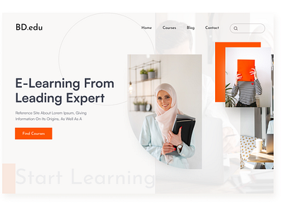 E-Learning Website | Home page exploration agency website best designs e learning educational website flat design home page landing page learning learning website minimal design modern website design online course simple design trending design