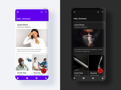 Material Design | Android app home page android app android app screens dark ui google apps home page light ui material 3 material design material design element material u material you medical services