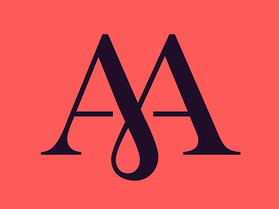 AA monogram design graphic design letter logotype monogram serif type vector