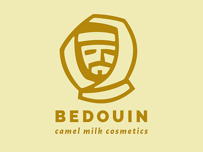 Bedouin arabic bedouin desert emblem logo portrait