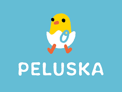 Peluska diaper company baby brand chick diaper egg illustration logo mom newborn toddler