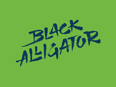 Black Alligator beer brush brushpen calligraphy green lettering letters title typo typography