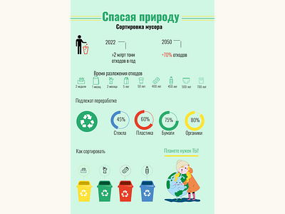 Save Earth. Save Nature. Save Life earth garbage girl graphic design green life nature poster recycling save vector