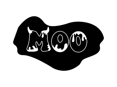 Logo agriculture black cow cute design farmer horns logo milk moo production spot white