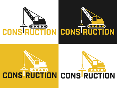 Logo. Business card design black branding building business business card company constraction crane design development equipment graphic design illustration industry logo vector white yellow