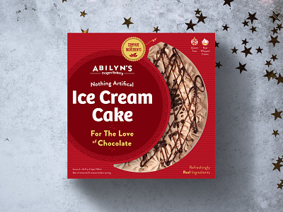 Ice Cream Cake Packaging - For the Love of Chocolate brand brand identity design food company ice cream shop package design packaging