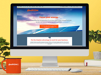 Ampion Website branding design renewable energy ui ux website