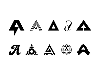 The Letter A concept design exploration letters logo type