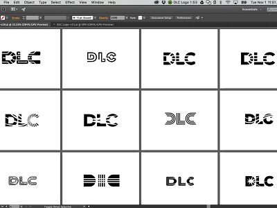 DLC Logo Exploration brand concept design logo