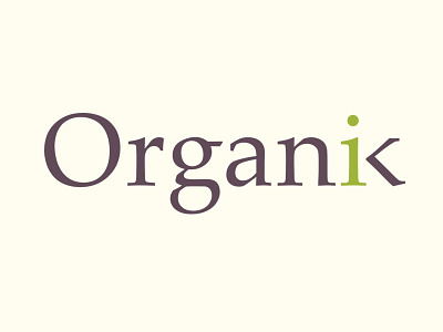 Organik Logo brand logo logotype organic serif software type typography