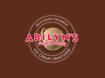 Abilyn Logo badge branding dessert ice cream ice cream cake identity logo
