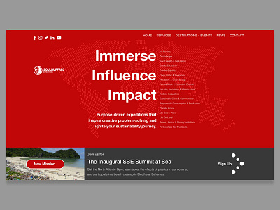 SBE Website Concept 2.2 brand concept red sustainability website