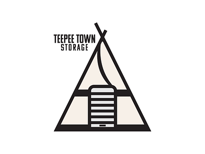 Teepee Town Storage branding design graphic design illustration logo vector