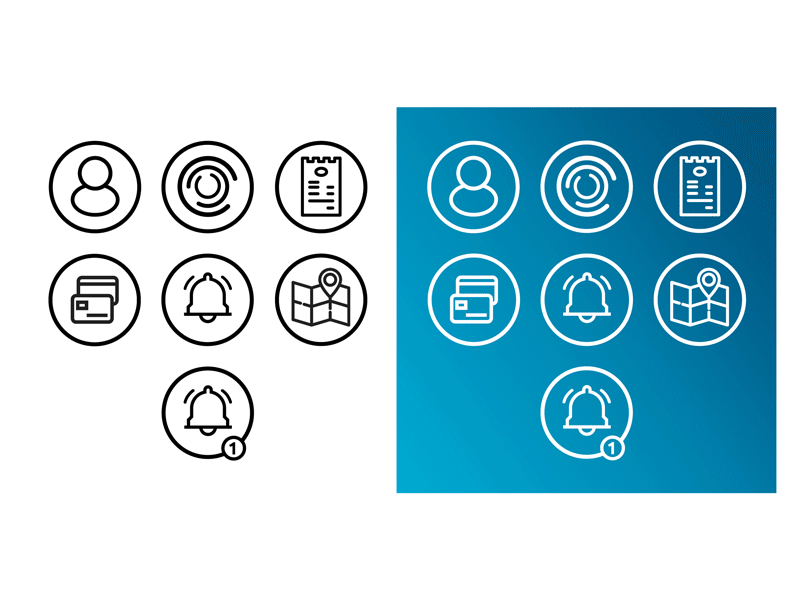 Banking iOS app - UI Prototype & Icons icons interface graphic design ios ios app ux design ui design