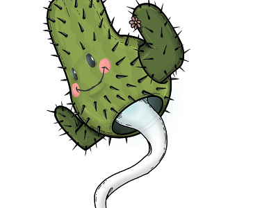 cactus ghost. boo cacti cactus design ghost haunted illustration procreate succulent