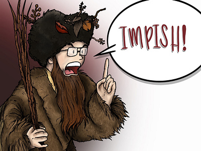 impish or admirable? admirable belsnickel design dwight dwight christmas illustration impish procreate the office