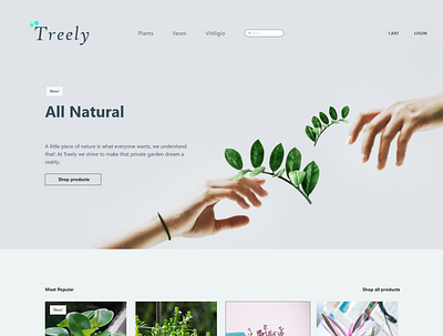 Treely - Your friendly garden plants branding ui ux website