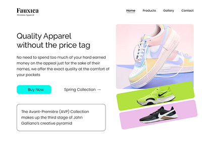 Fauxica -  Premium Appareal Landing page