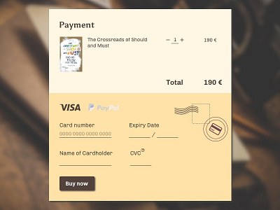 Credit Card Checkout 002 books credit card checkout dailyui