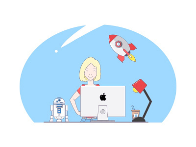 The moment of creativity illustration service star wars