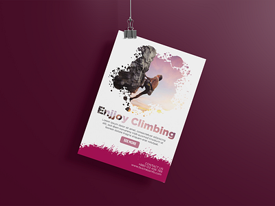 Enjoy Climbing Poster Design 3d animation book cover branding design enjoy climbing poster design graphic design illustration kdp logo motion graphics typography ui vector