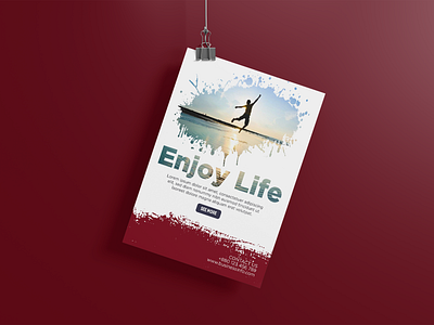 Enjoy Life Poster Design 3d animation book cover branding design enjoy life poster design graphic design illustration kdp logo motion graphics typography ui vector