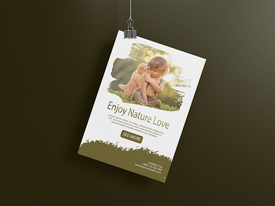 Enjoy Nature Love Poster Design 3d animation book cover branding design enjoy nature love poster graphic design illustration kdp logo motion graphics typography ui vector