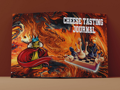 Cheese Tasting Journal book cover branding design graphic design illustration kdp logo typography ui vector