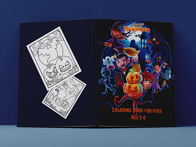 Halloween Activity Book For Kids book cover branding design graphic design illustration kdp logo typography ui vector