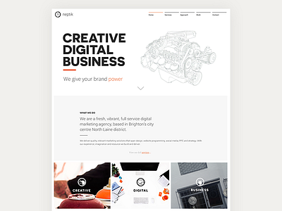 Neptik - Website Design - www.neptik.com clean design minimal ui website white wireframe
