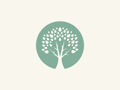 Tree Care Logo Badge badge branding flat graphics growth identity logo logo design mint pastel tree vector