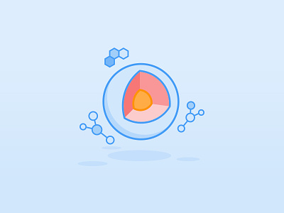 Nucleus - 'The Science' of our product illustration flat icon iconography iconography design illustration line work nucleus pastel science simple vector