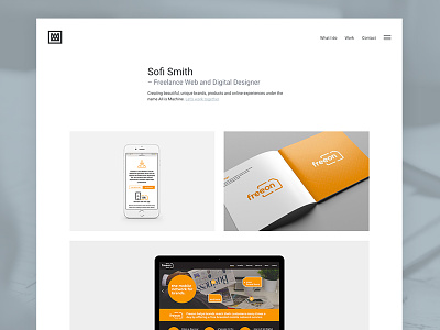 Personal Portfolio website redesign and build clean design gallery grid layout minimal portfolio web design website white