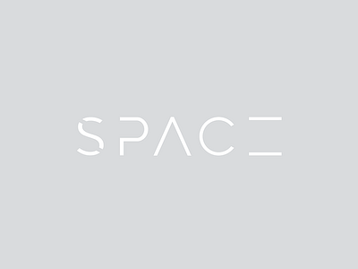 Thirty Logos - Space Logo branding capitalised identity logo logo design minimal monochrome negative space space thirtylogos typography vector