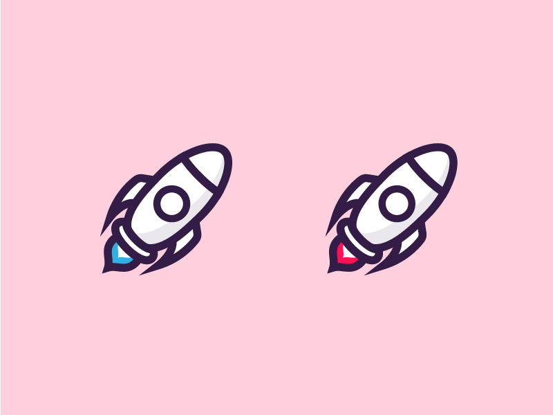 Rocket illustrations branding logo minimal iconography icon vector illustration space pastel rocket