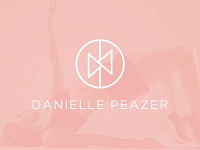Danielle Peazer Logo badge brand branding dance fitness health identity logo logo design pink vector