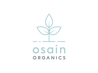 Osain Organics Logo branding clean identity leaf logo logo design minimal muted colours organic outline plant vector