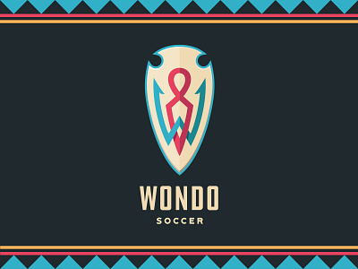 Wondo Soccer - Chris Wondolowski arrowhead badge illustration monogram native american