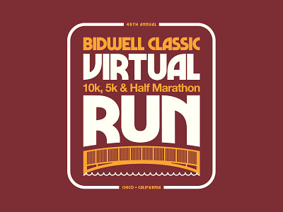 Virtual Running Marathon 60s 70s illustration retro shirt typogaphy vintage