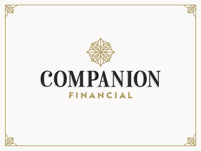 Companion Financial Logo / Branding accounting art deco borders cpa elegant finance financial icon logo monoline vintage