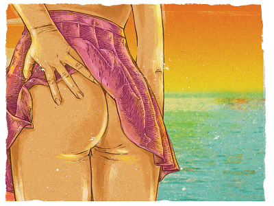 Summer is Sexy ass poster risen sexy.sexy back summer sun vintage waves