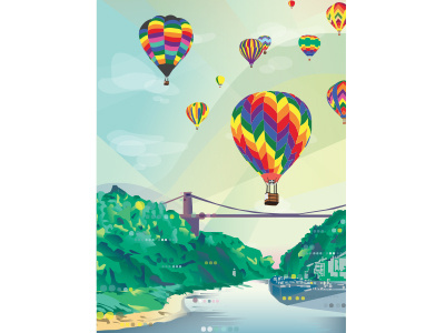 Bristol Pride banner 2017 balloons bristol landscape pride uk vector