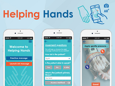 Helping Hands app ar augmented reality brand design ux vr