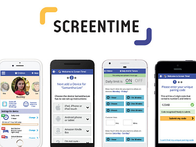 Screentime app interaction mobile prototyping ui design ux design