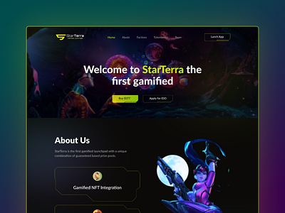 NFT Gaming Landing Page.