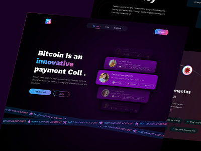 NFT Brands Landing page design. animation blockchain blockchain landing page branding crypto crypto coin crypto landing page crypto web cryptocurrency cryptocurrency landing page graphic design illustration landing page logo motion graphics nft roadmap typography ui design user experience