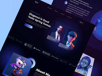 NFT landing Page Redesign 3d animation branding clean cryptocurrency ecommerce finance freelancer bank account graphic design homepage investment kitty uix landing landing page design symbol ui ux website