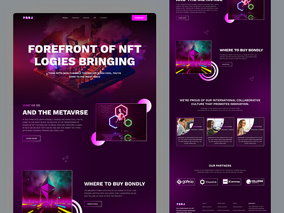 NFT Landing Page. 3d animation branding clean cryptocurrency ecommerce finance freelancer bank account graphic design homepage illustration investment kitty uix landing landing page design motion graphics nft landing page design. symbol ui ux website