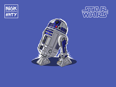 R2-D2 android art design graphics illustration maytheforcebewithyou r2d2 starwars