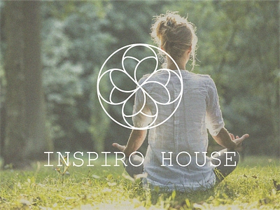 Inspiro House logotype balance branding circle design graphic design identity inspiration logo logotype mandala meditation mindfulness nature sustainability sustainable wellness logo yoga